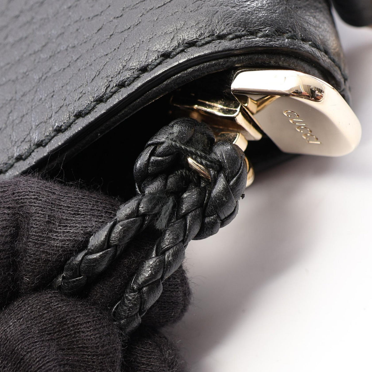 GUCCI Bamboo Tassel 2-Way Bag Black