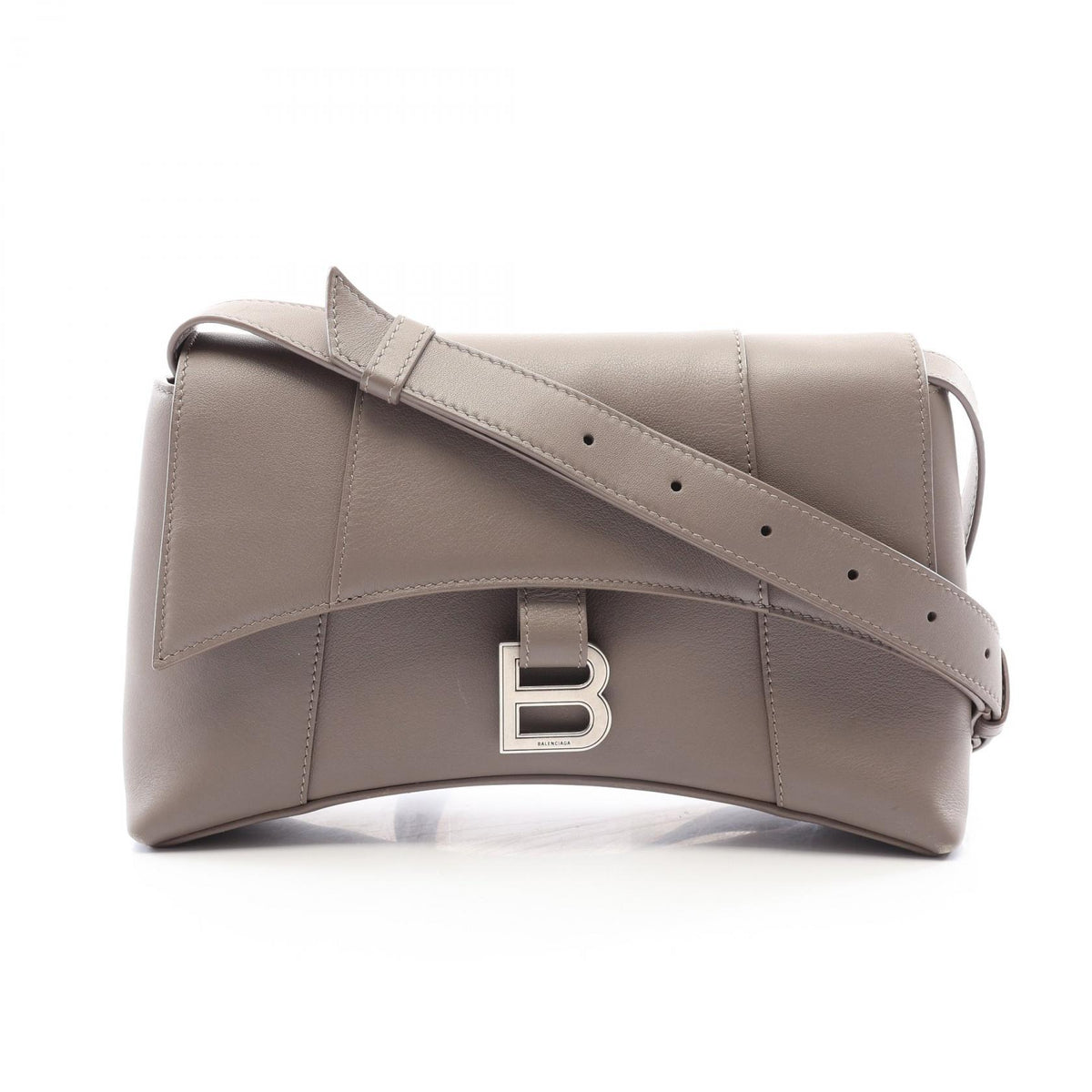 BALENCIAGA DOWNTOWN XS Leather Bag Gray