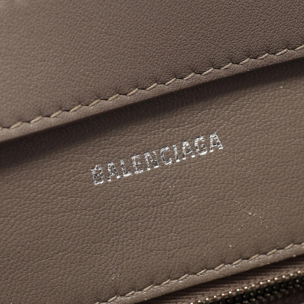 BALENCIAGA DOWNTOWN XS Leather Bag Gray
