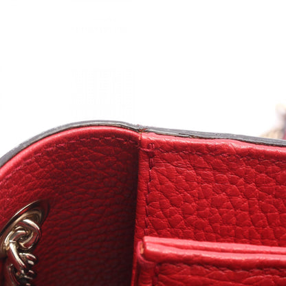 GUCCI Interlocking G Leather Bag, Red
