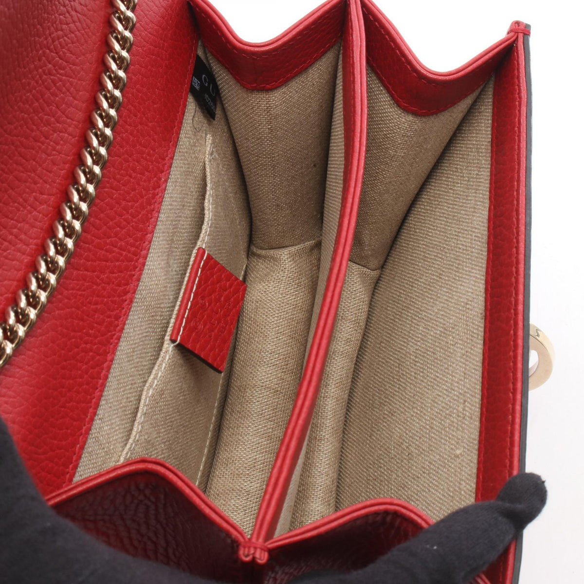 GUCCI Interlocking G Leather Shoulder Bag