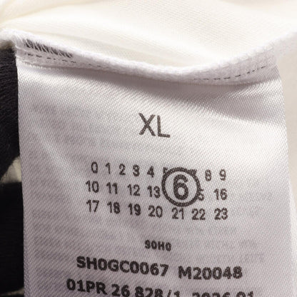 MM6 Spray Print Cotton T-Shirt White/Black Size XL