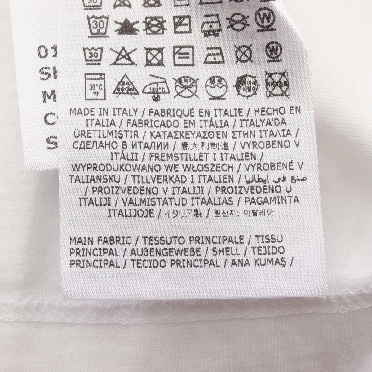 MM6 Spray Print Cotton T-Shirt White/Black Size XL