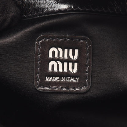 Miu Miu VITELLO SHINE Leather Bag Black