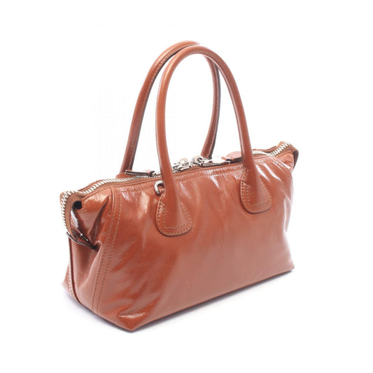 Miu Miu Leather 2-Way Handle Bag Brown