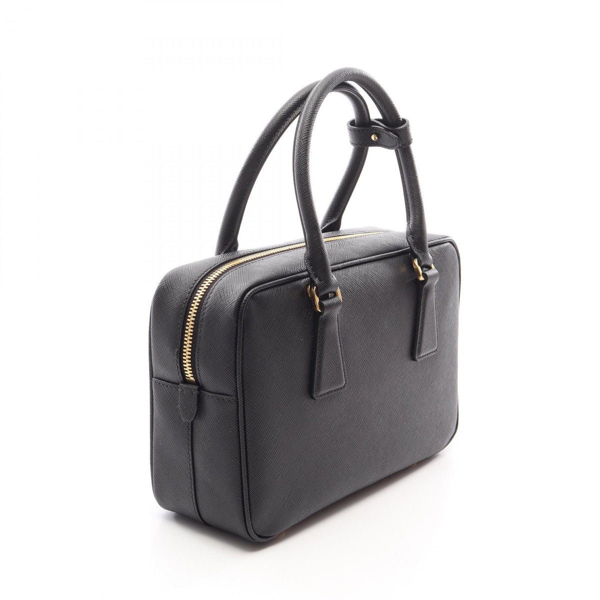 PRADA Saffiano Lux 2-Way Handle Bag Black