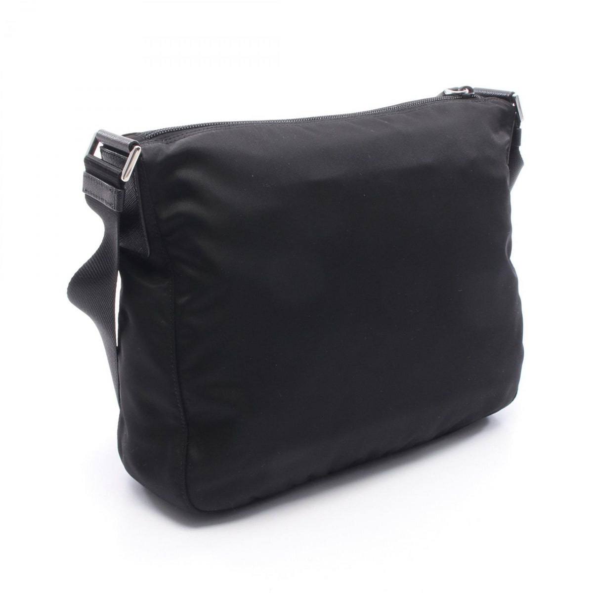 PRADA VELA Nylon Leather Bag Black