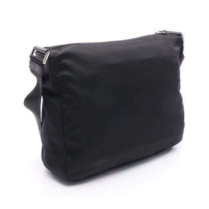 PRADA VELA Nylon Leather Bag Black