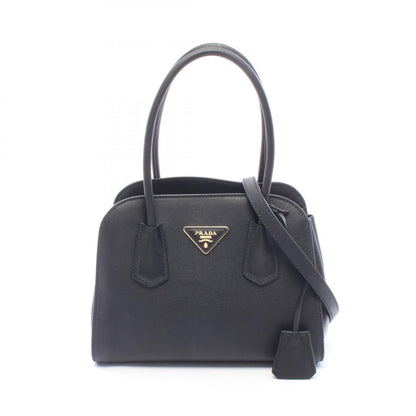 PRADA 2WAY Leather Handbag Black