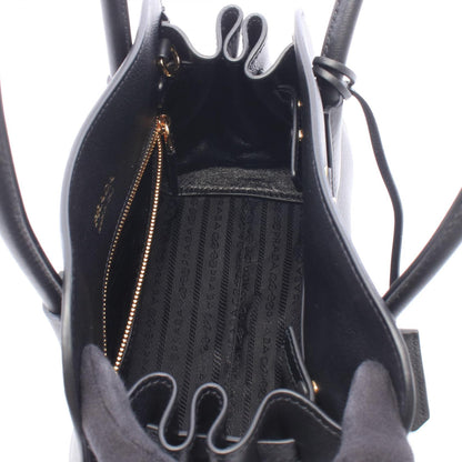 PRADA 2WAY Leather Handbag Black