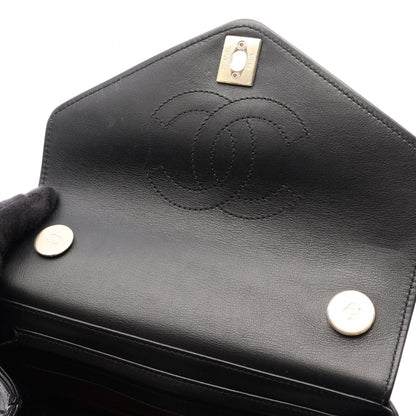 CHANEL V-Stitch Leather Hardware Black Backpack