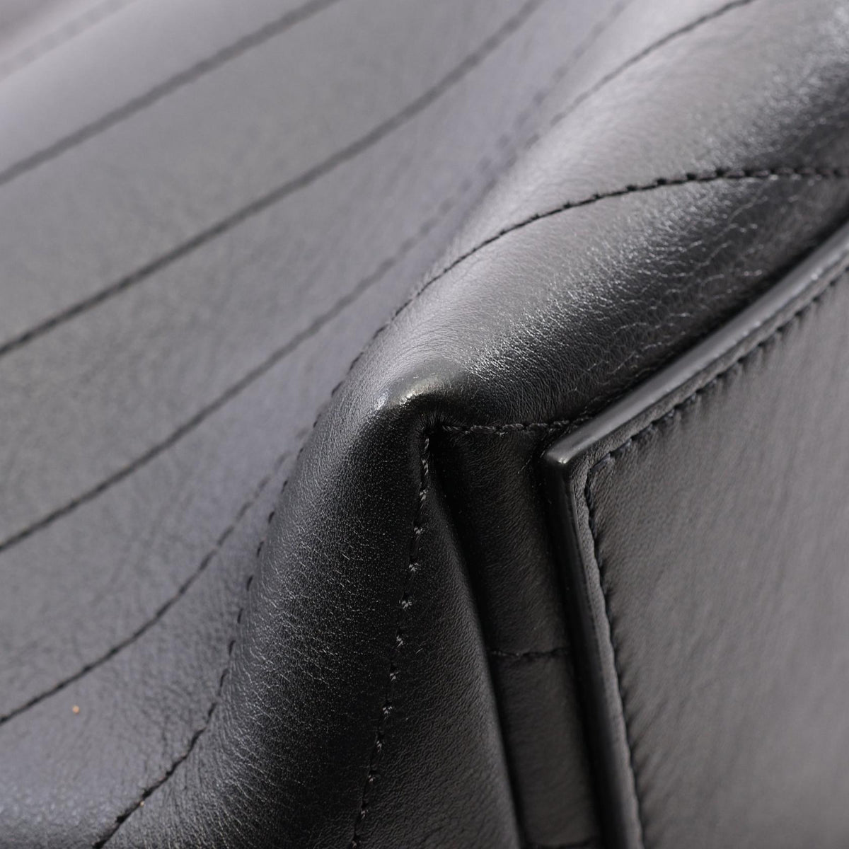 CHANEL V-Stitch Leather Hardware Black Backpack