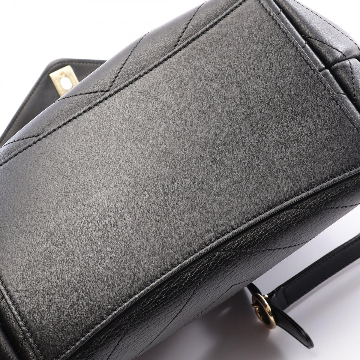 CHANEL V-Stitch Leather Hardware Black Backpack