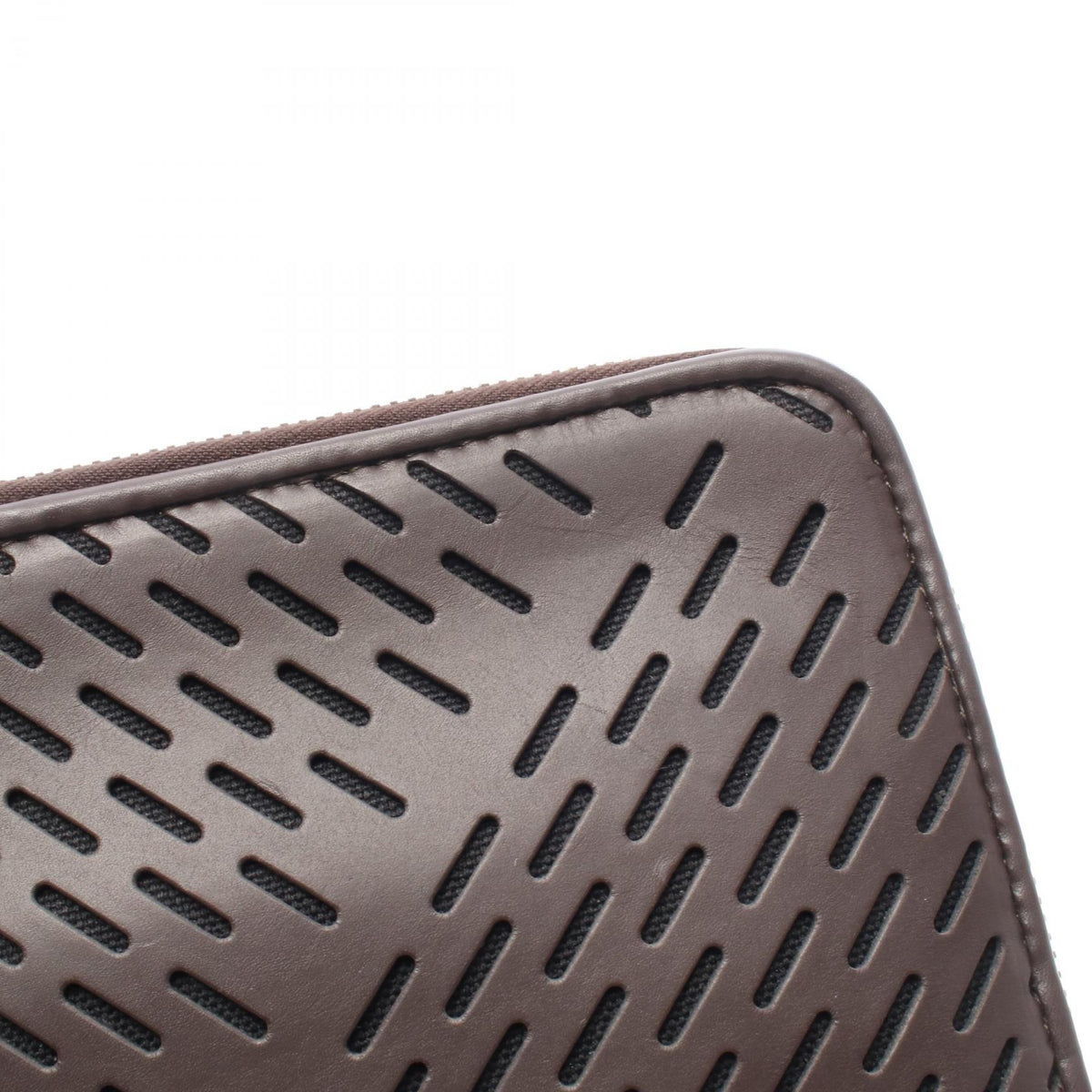 BOTTEGA VENETA Perforated Leather Clutch Bag Brown