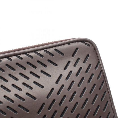BOTTEGA VENETA Perforated Leather Clutch Bag Brown