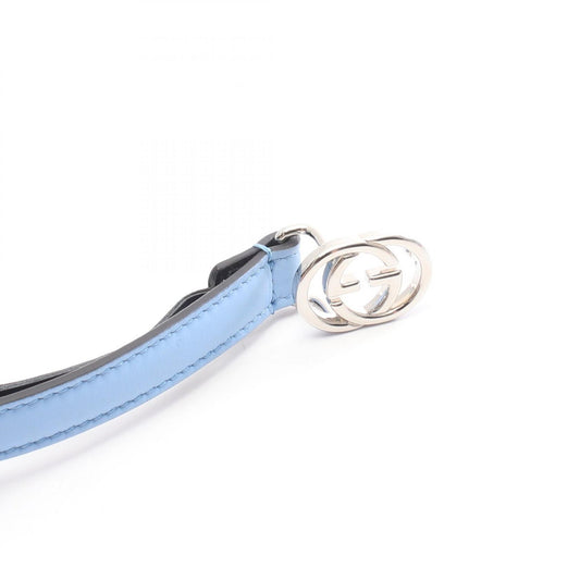 GUCCI Blue Leather Interlocking G Belt Size 100/40