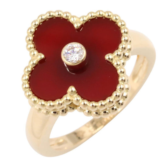 Van Cleef & Arpels Vintage Alhambra Ring K18YG Size JP 11.5