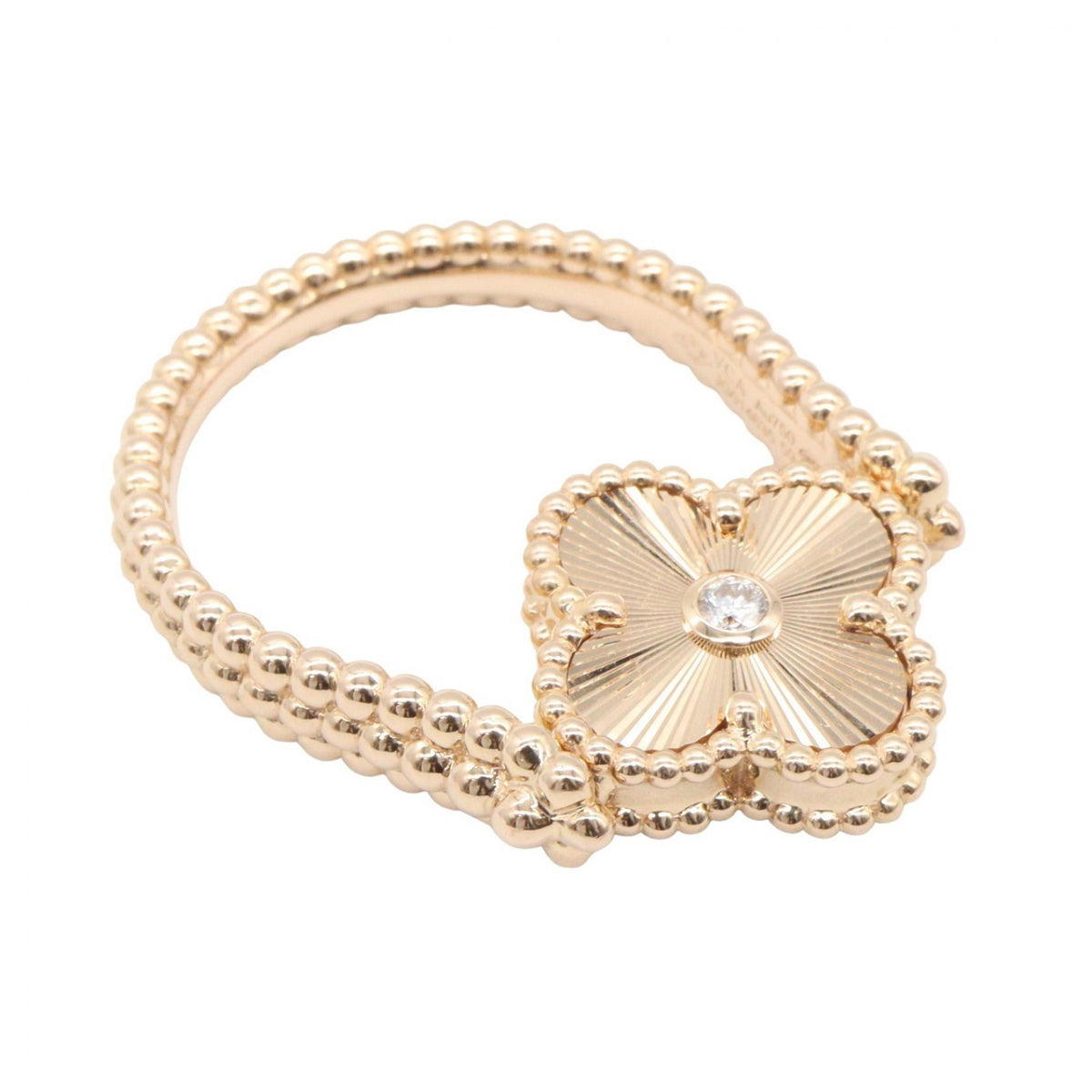 Van Cleef & Arpels Alhambra Guilloche Ring Size JP 18
