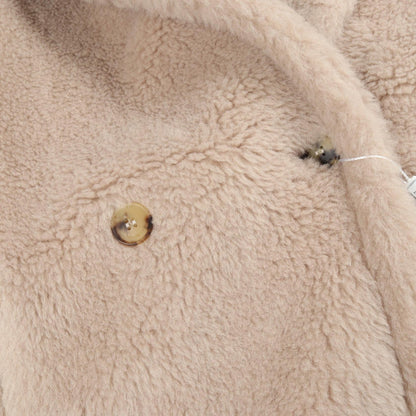MAX MARA Pink Wool Alpaca Teddy Bear Coat Size XS