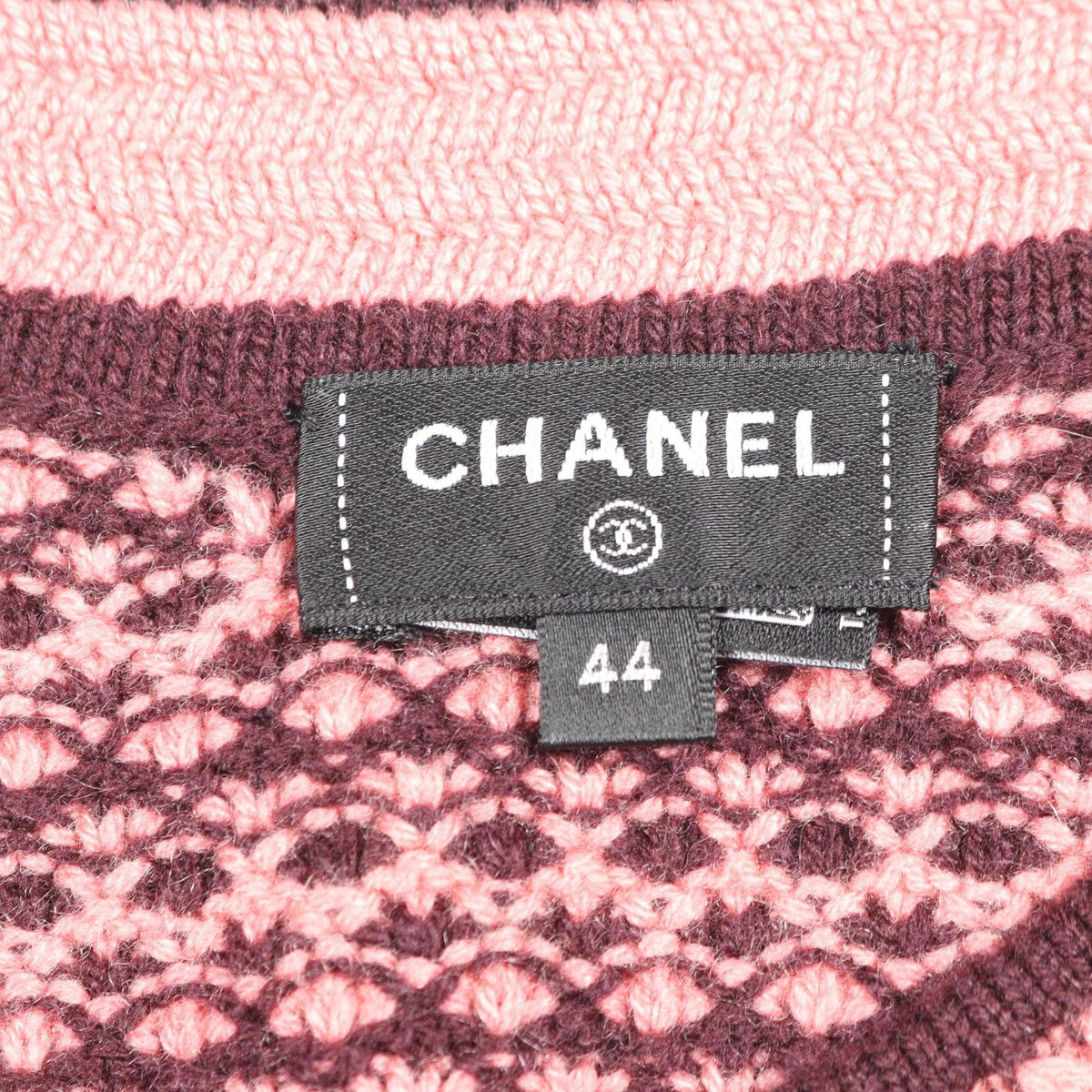 CHANEL Coco Mark Sleeveless Cashmere Dress Size 44