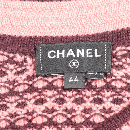 CHANEL Coco Mark Sleeveless Cashmere Dress Size 44