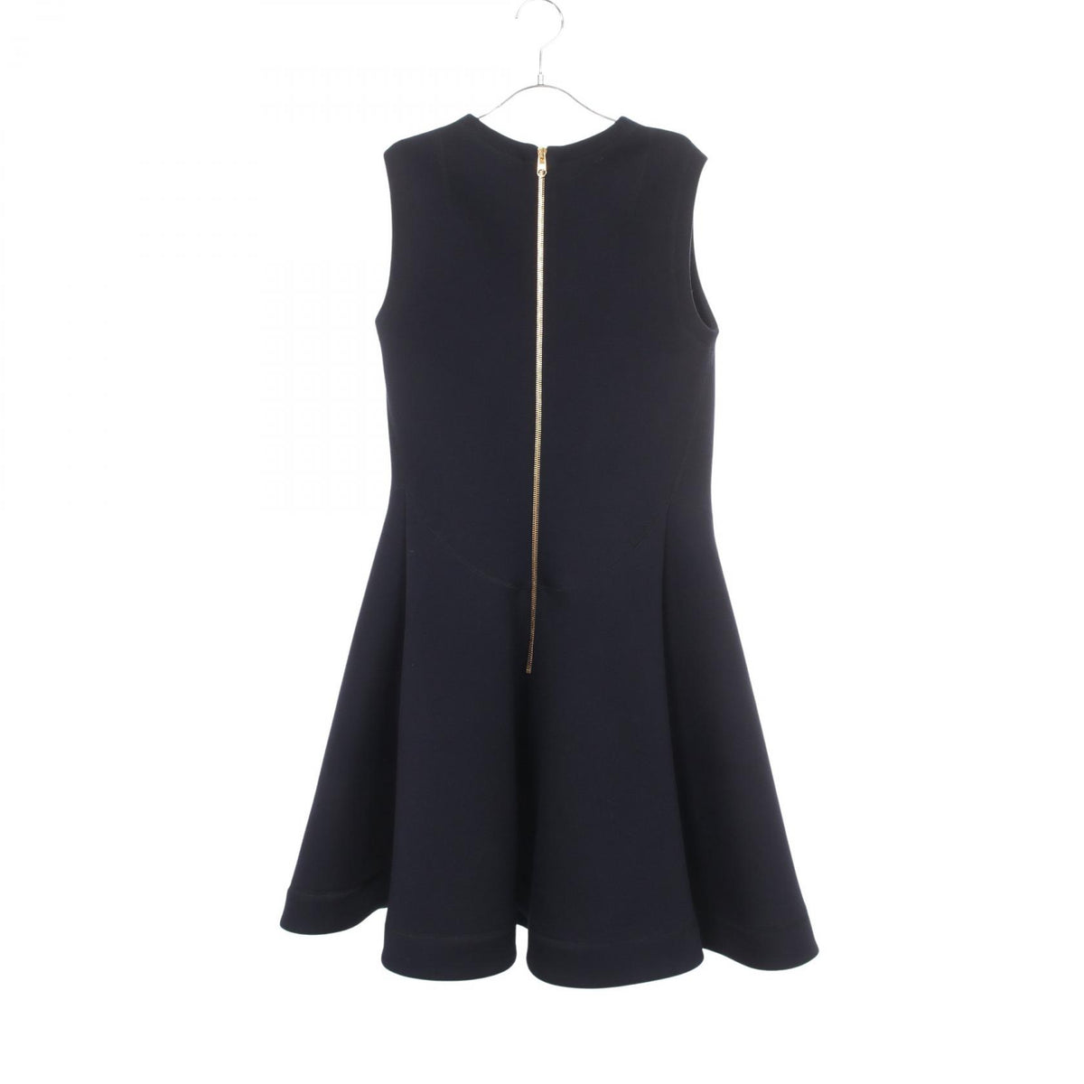 Dior Sleeveless Beaded Applique Midi Dress Wool Poly Size 34