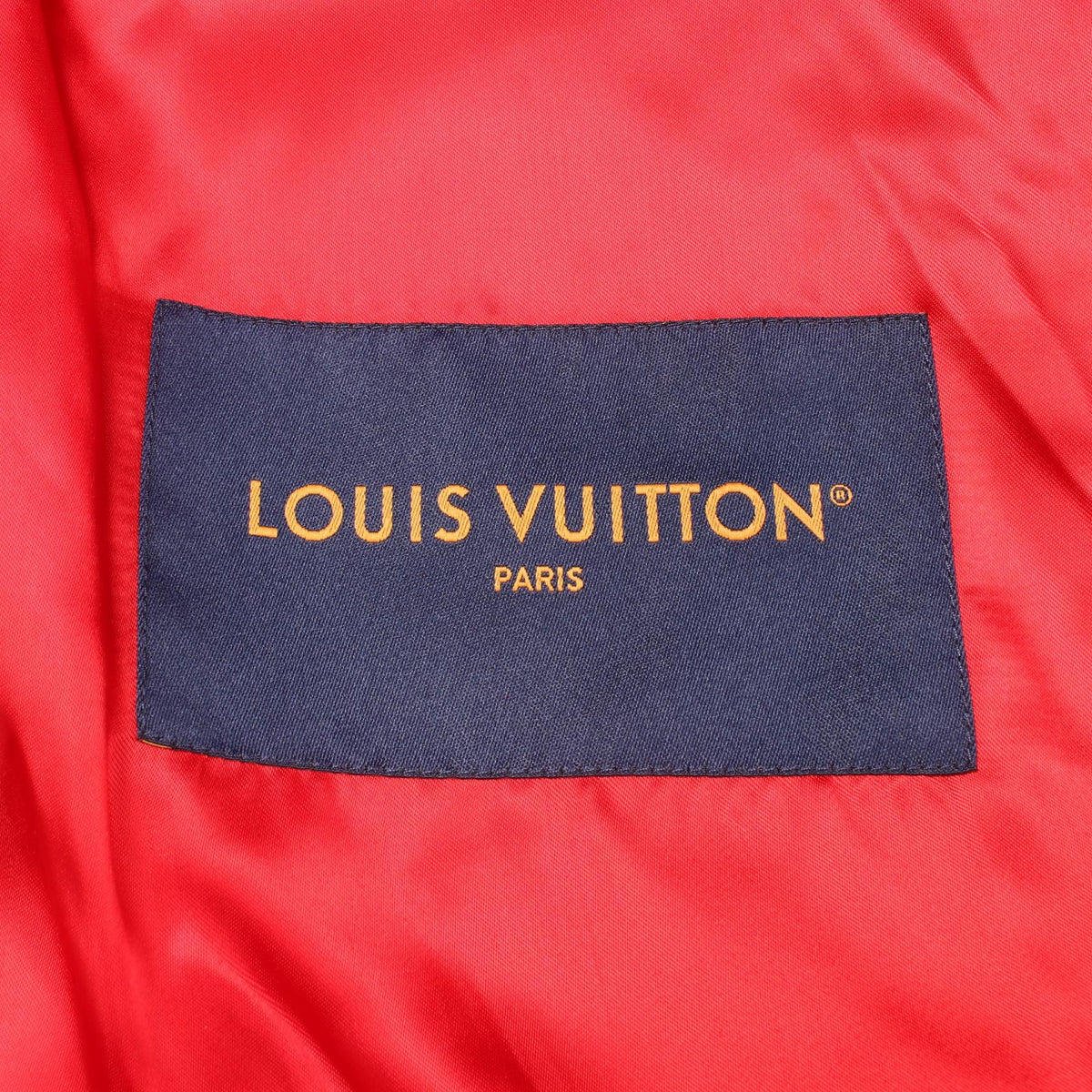 LOUIS VUITTON Rhinestone Varsity Jacket Red Size 56