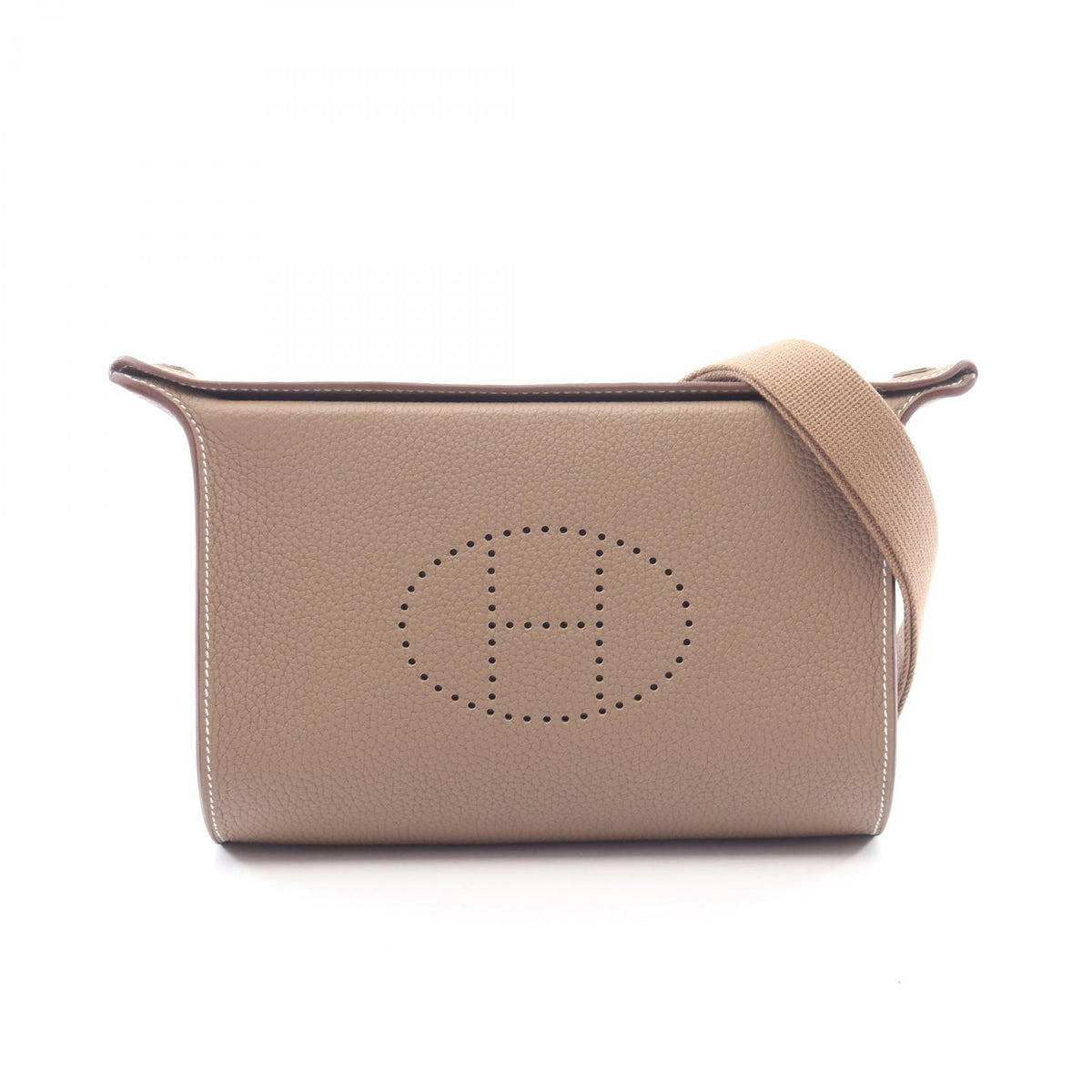 HERMES Vide Poche Etoupe Togo Shoulder Bag
