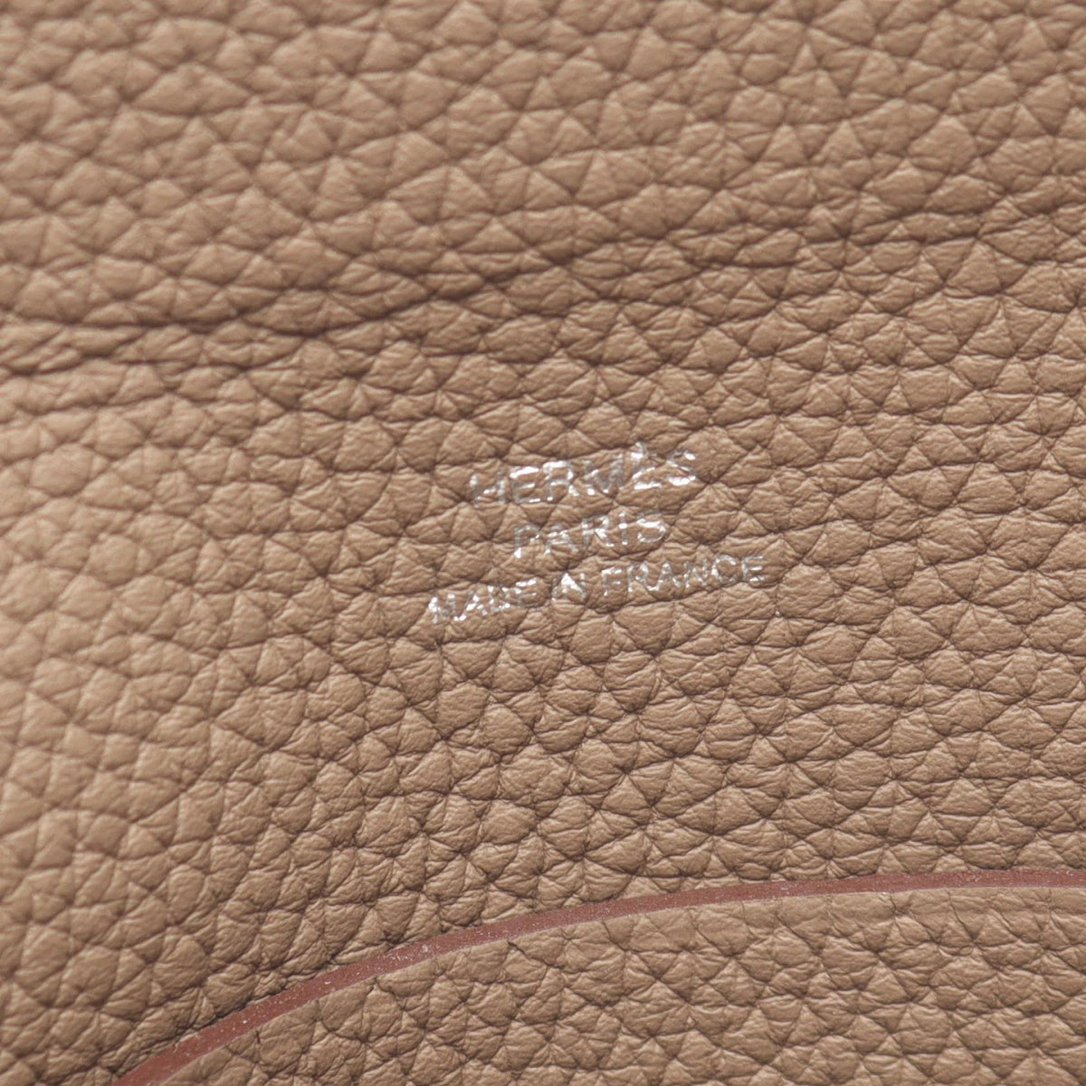 HERMES Vide Poche Etoupe Togo Shoulder Bag