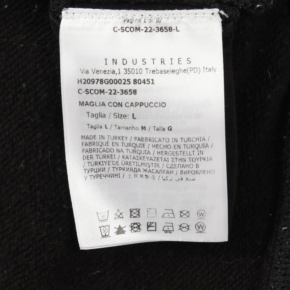 MONCLER GRENOBLE Maglia Con Cappuccio Hoodie Cotton Size L