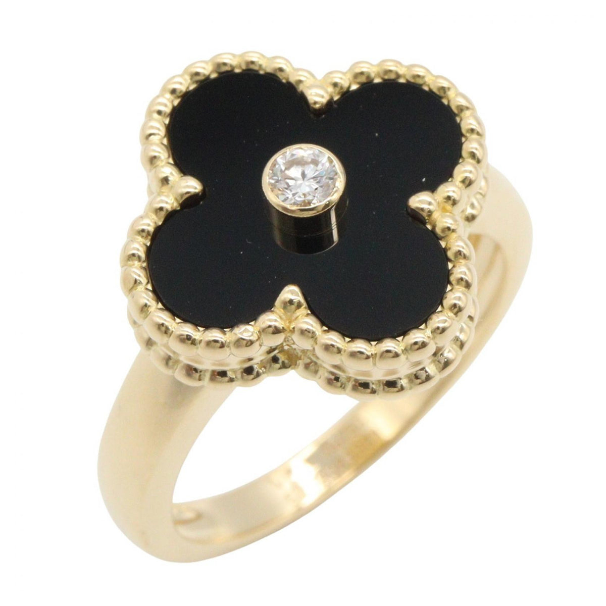 Van Cleef & Arpels Vintage Alhambra Gold Ring Size JP 10.5