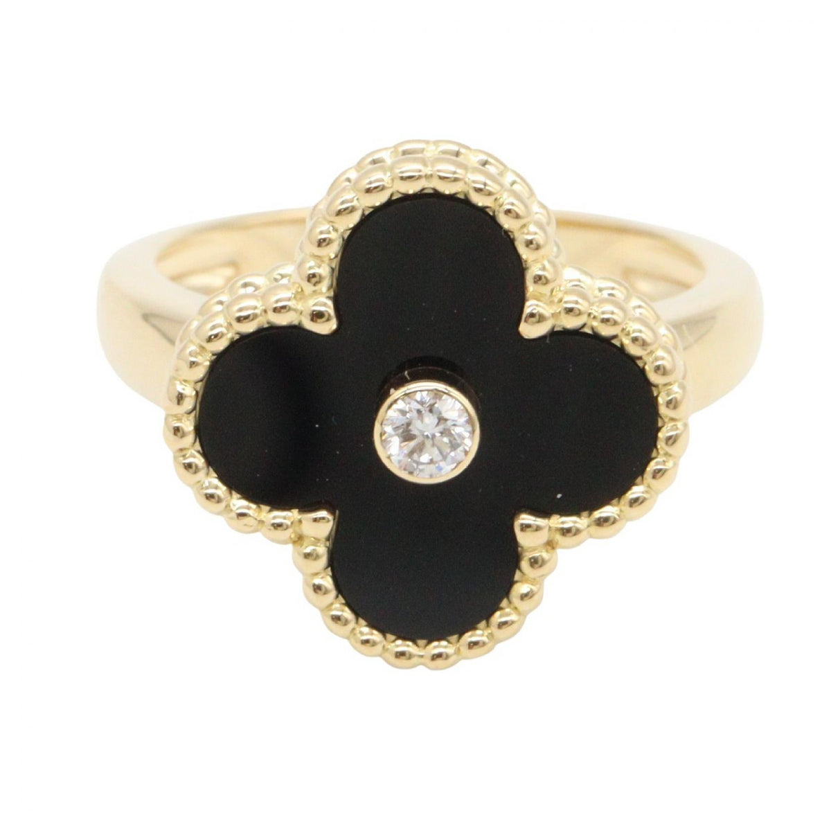 Van Cleef & Arpels Vintage Alhambra Gold Ring Size JP 10.5