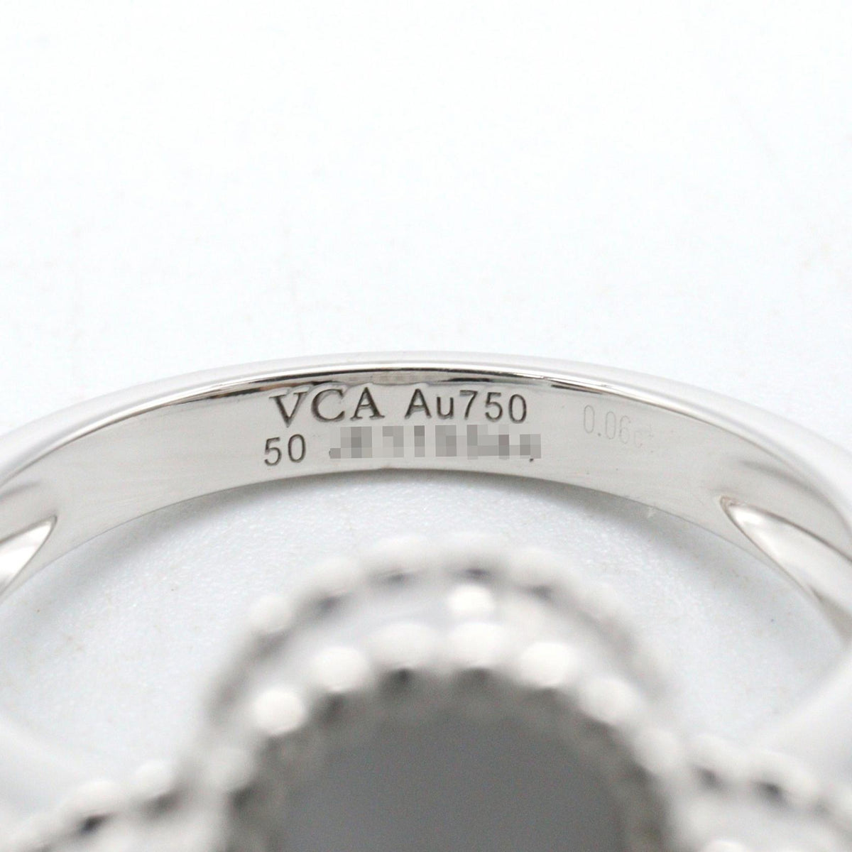 Van Cleef & Arpels Vintage Alhambra MOP 1PD Ring Size JP 9.5