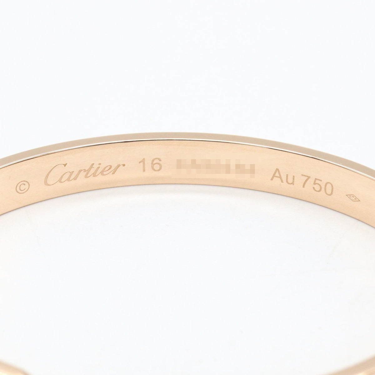 CARTIER Open Love Bracelet K18PG Rose Gold Size 16