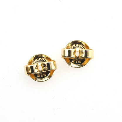 MIKIMOTO K18 Yellow Gold Pearl Earrings