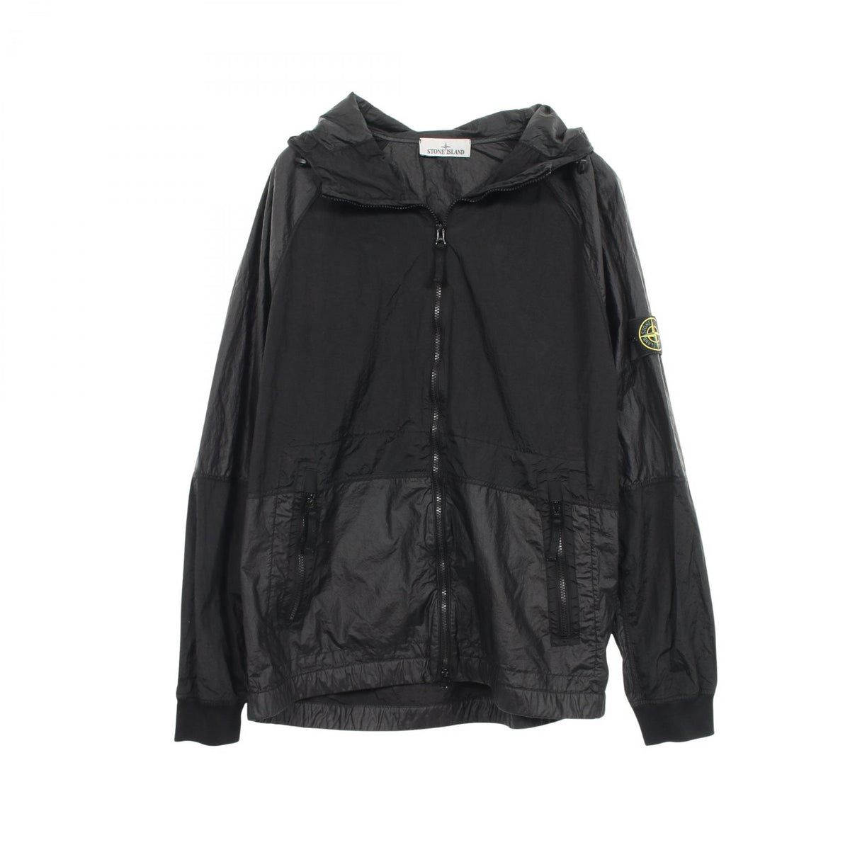 STONE ISLAND Nylon Metal Hooded Zip Jacket Black Size XXL