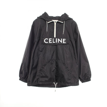 CELINE Logo Hooded Nylon Black Size 46