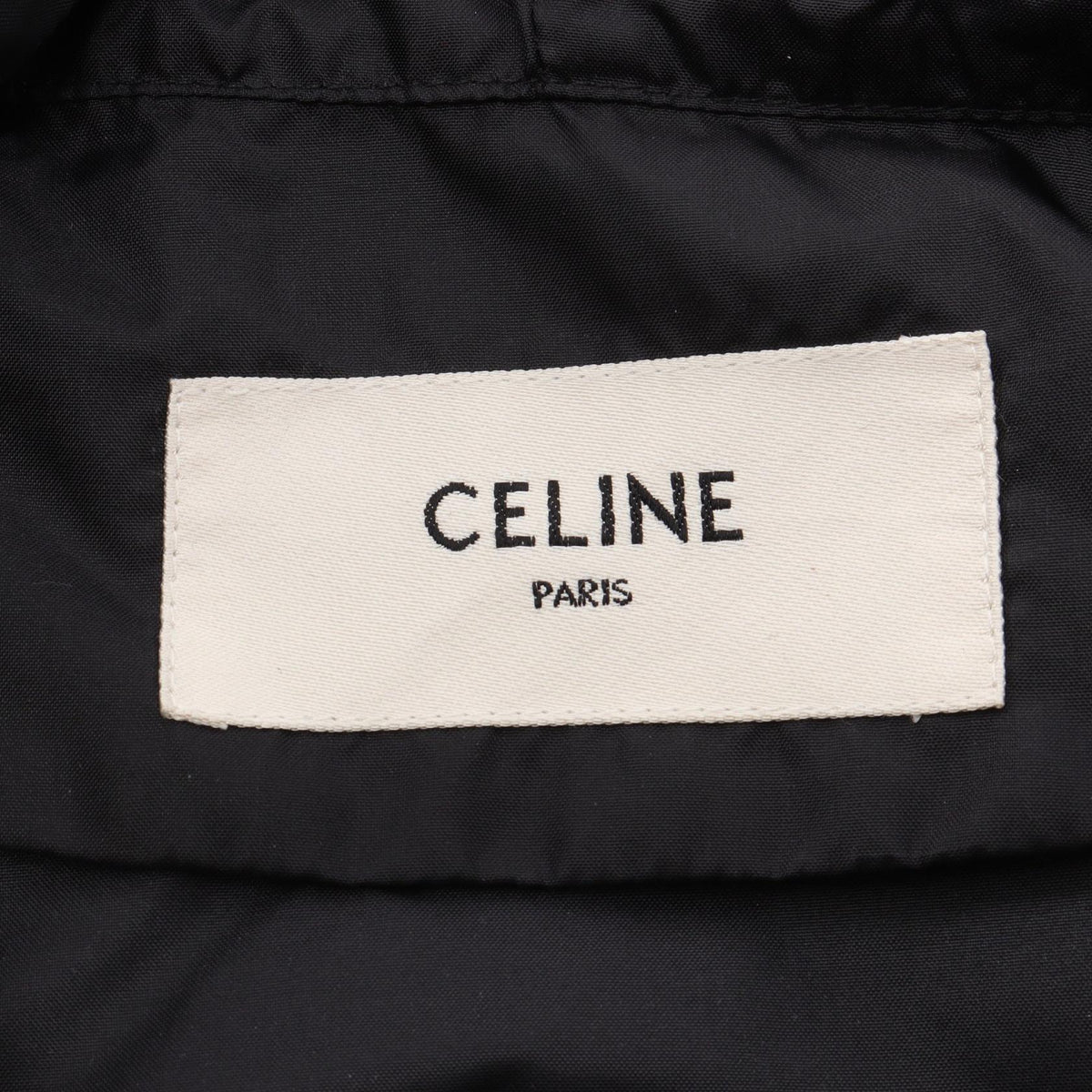 CELINE Logo Hooded Nylon Black Size 46