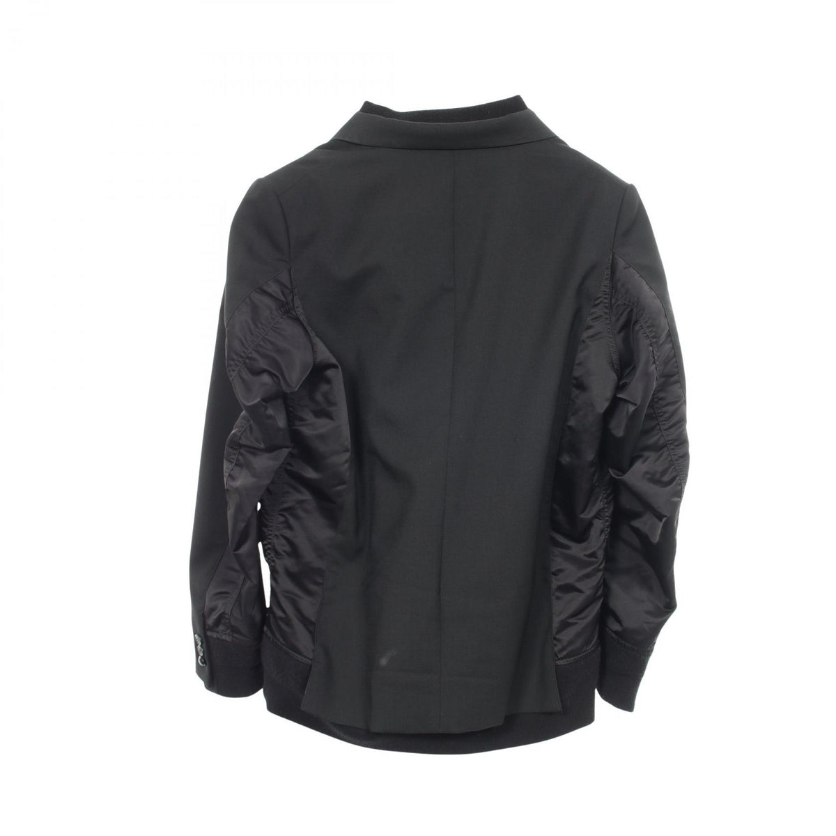 Sacai Suiting MA-1 Wool Poly Bomber Jacket Black Size 2