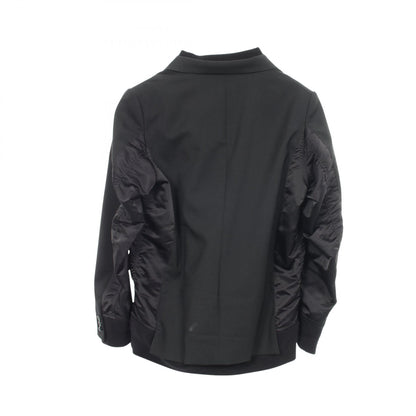 Sacai Suiting MA-1 Wool Poly Bomber Jacket Black Size 2