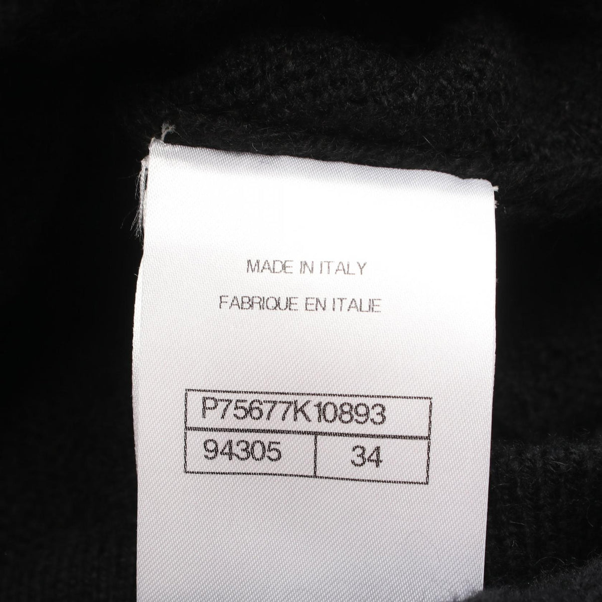 CHANEL CC Button Long Cashmere Black Cardigan Size 34