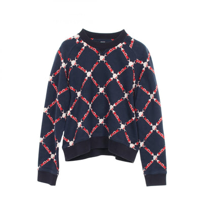 HERMES Ceintures All-Over Print Cotton Sweatshirt Size 40