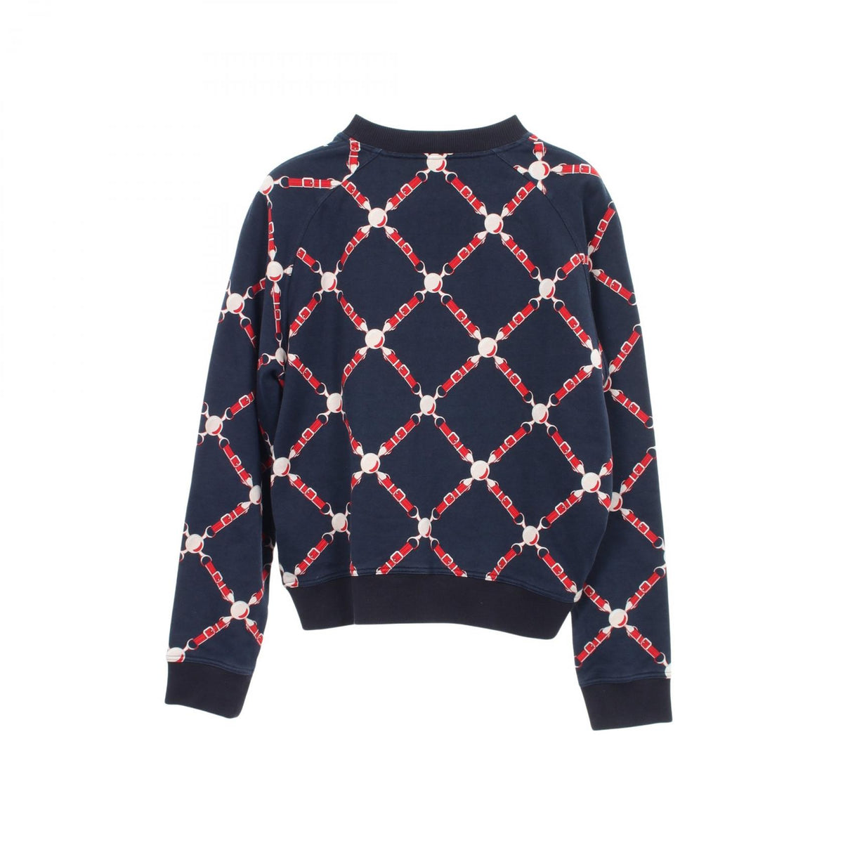 HERMES Ceintures All-Over Print Cotton Sweatshirt Size 40