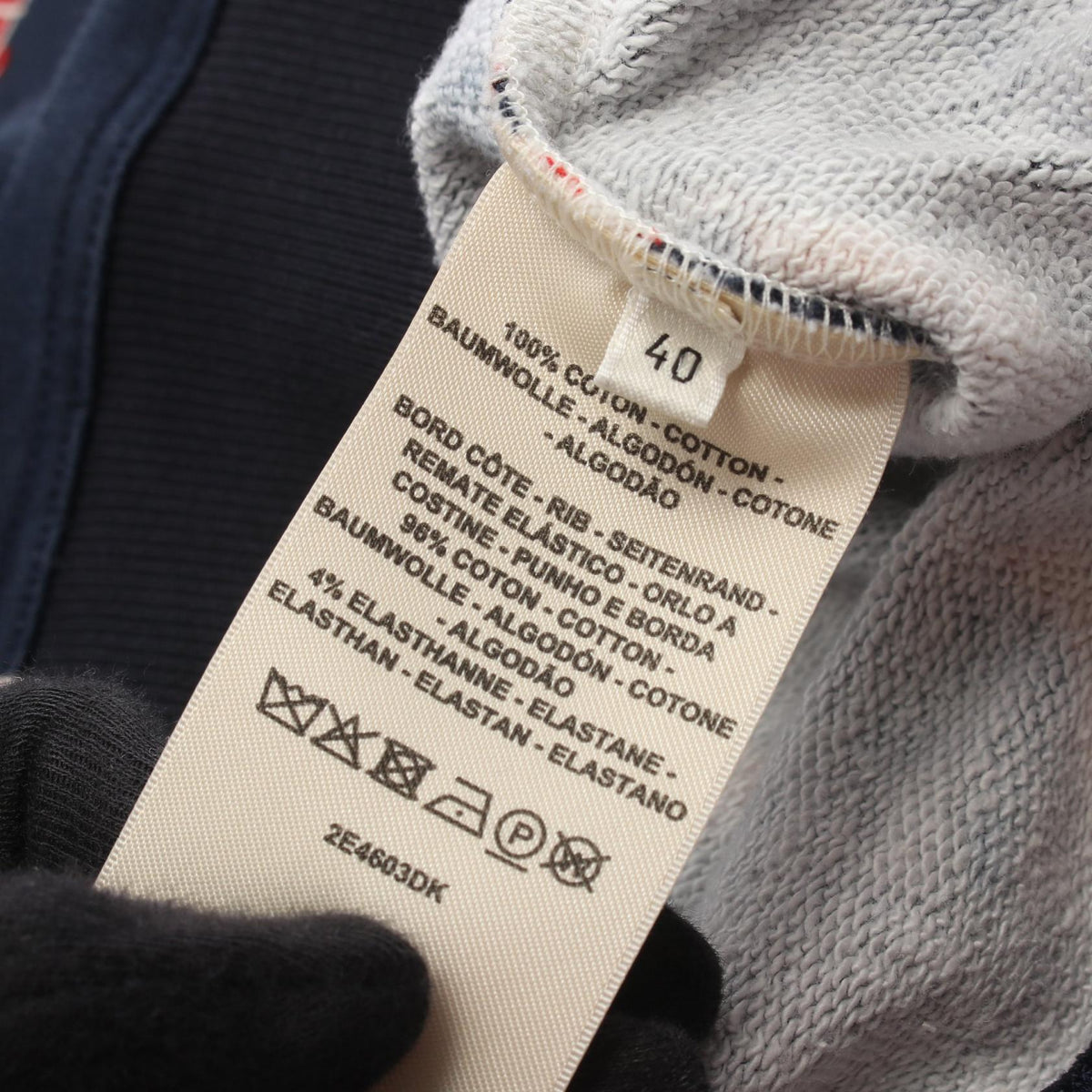 HERMES Ceintures All-Over Print Cotton Sweatshirt Size 40