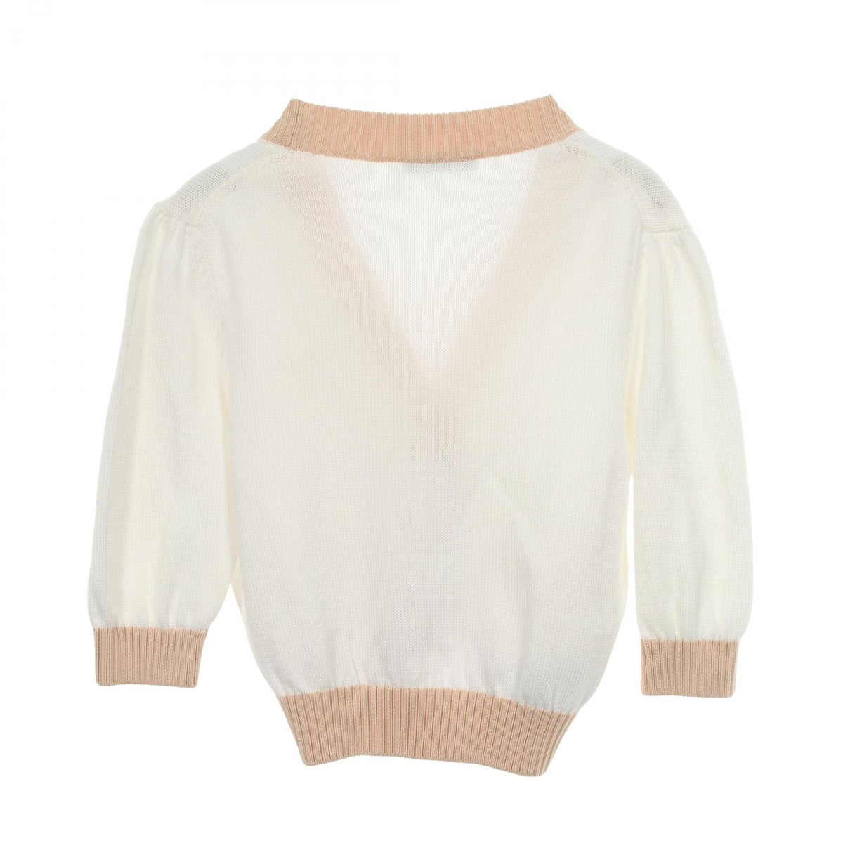PRADA Logo Embroidered Cropped Cotton Cardigan Size 38