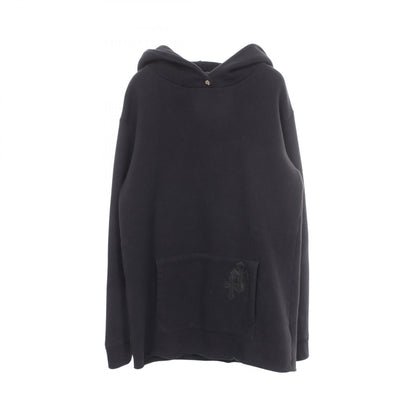 CHROME HEARTS Cemetery Cross Cut-Off Hoodie Black Size L