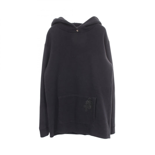 CHROME HEARTS Cemetery Cross Cut-Off Hoodie Black Size L