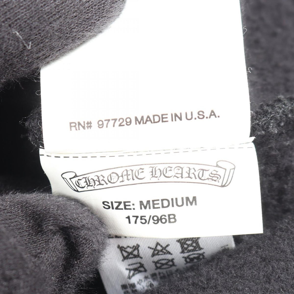 CHROME HEARTS Y NOT Cross Patch Hoodie Size M