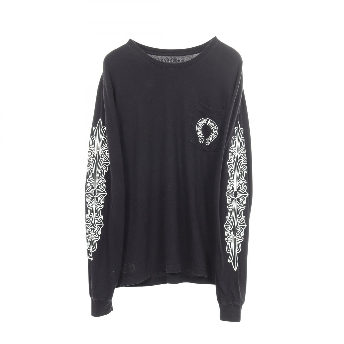 CHROME HEARTS Horseshoe Floral Print Sleeve T-Shirt Size L