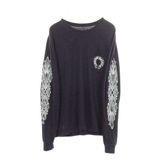 CHROME HEARTS Horseshoe Floral Print Sleeve T-Shirt Size L